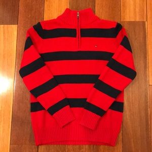 Tommy Hilfiger Red and Navy striped sweater